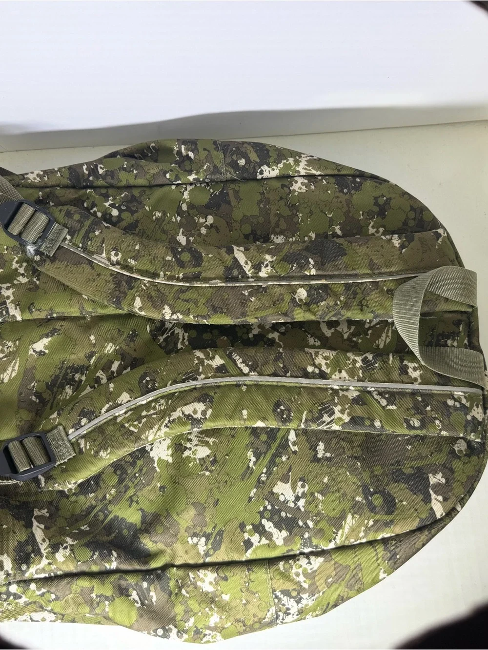 L.L. Bean Olive and White Camouflage Backpack